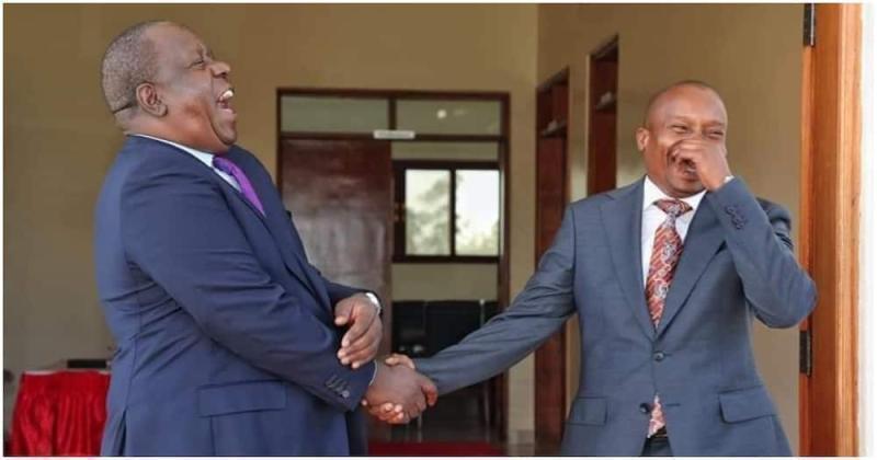 File image of CS Kindiki and Fred Matiangi.
